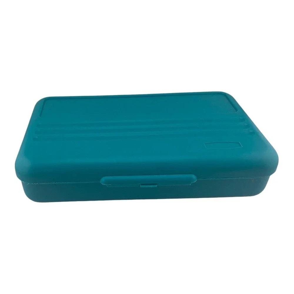 Vintage 1990s Pencil Box Green Plastic Eldon Rubbermaid USA Made